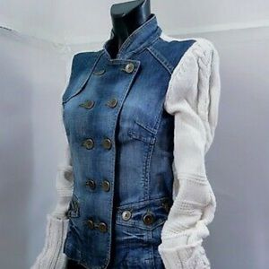 Karen Millen Denim Knit Jacket